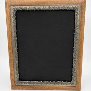Vintage Style 8X10 Oak Metal Glass Floral Ornate Picture Frame Wall Tabletop
